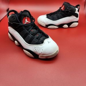 Nike Air Jordan 6 Ring Basketball Shoes Sz 13C White Black  323432-012